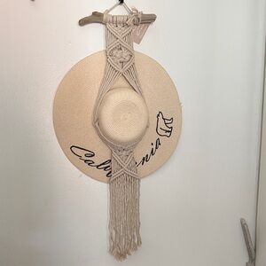 Handmade macrame hat hangers